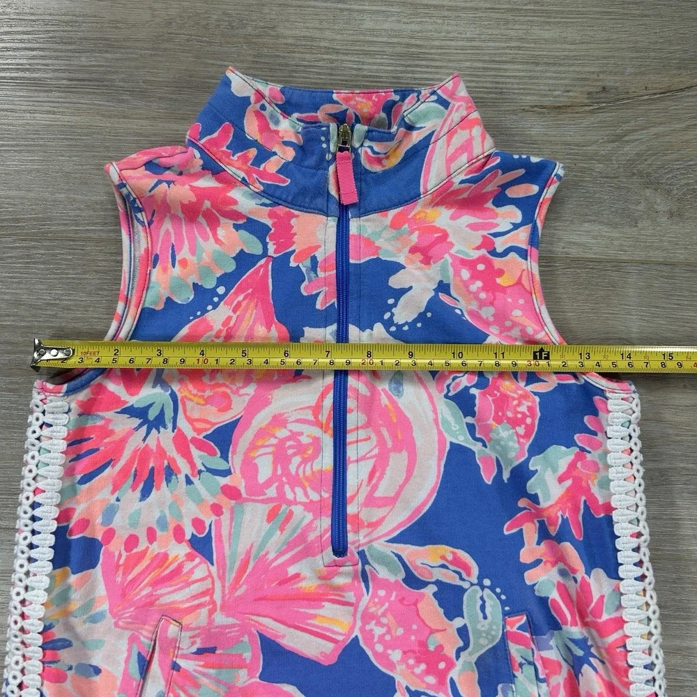 Lilly Pulitzer Girls Large (8-10) Sleeveless Shift Dress Bennet Blue Bay Dreamin